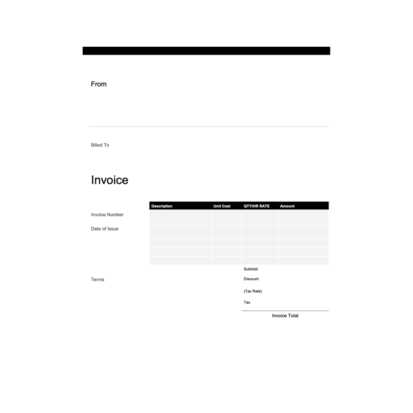 Download Now PDF Invoice Template