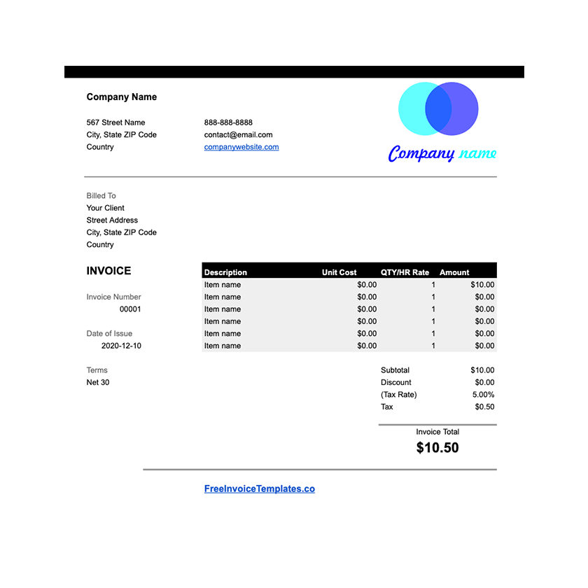 Download Now Google Sheets Invoice Template